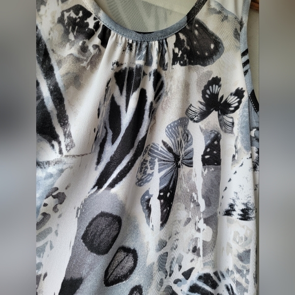 JOSEPH RIBKHOFF 》Unique Rare Sleeveless Butterfly Tunic Top Fairycore - Picture 5 of 10